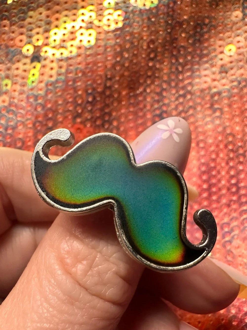 Mustache Shaped Mood Ring